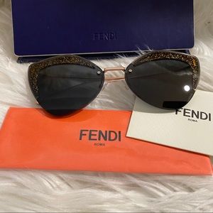 New Fendi 66mm cat Eye sunglasses